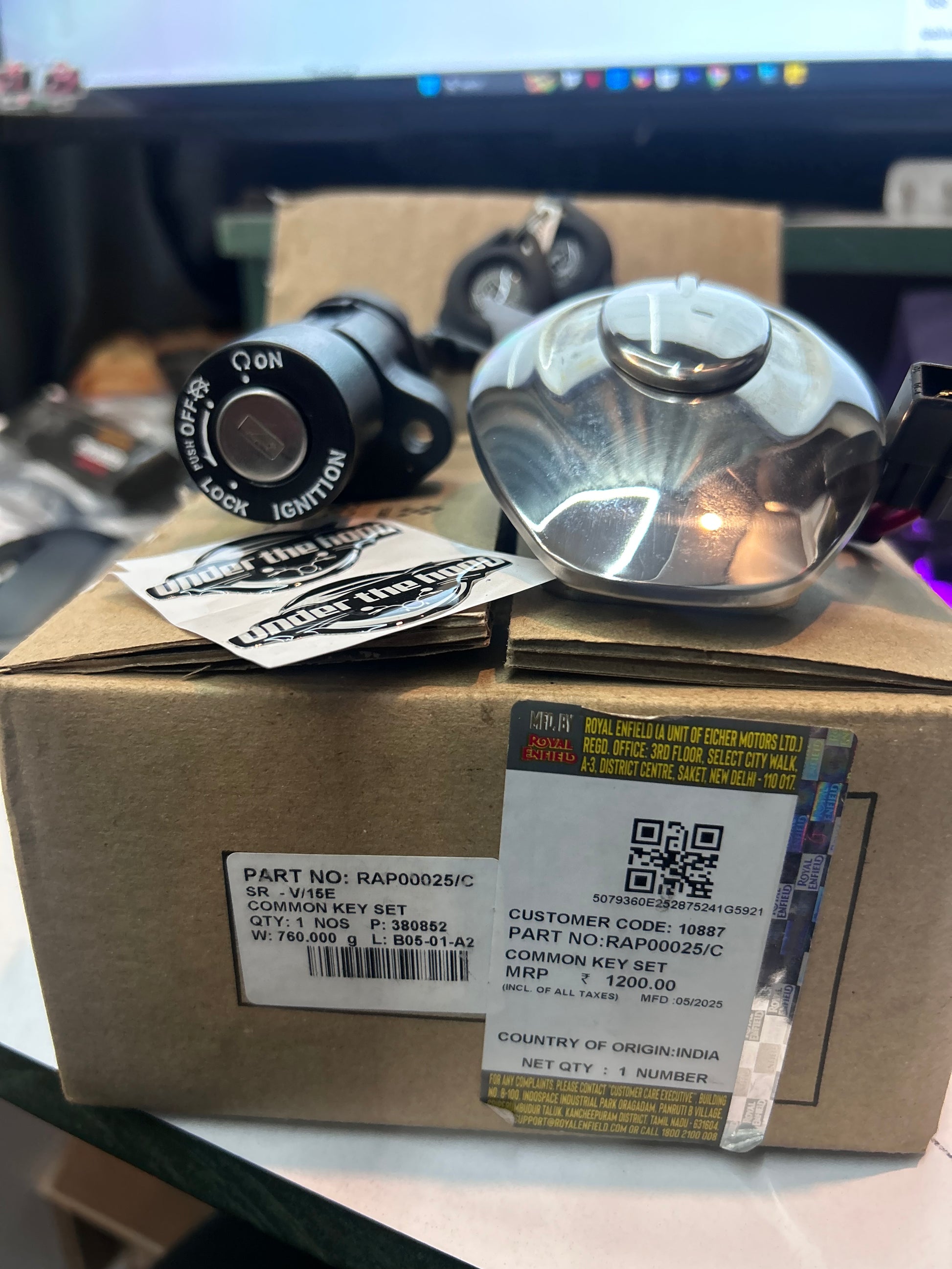 RAP00025/C COMMON KEY SET HUNTER 350 LOCK KIT FOR HUNTER 350