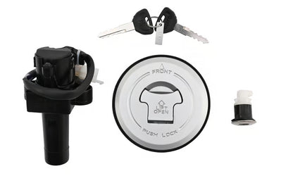 Hero Genuine Ignition Switch Lock Set for HF Deluxe & HF Deluxe Eco | Key Set / Main Lock Assembly with 2 Keys | 35010AAH100S