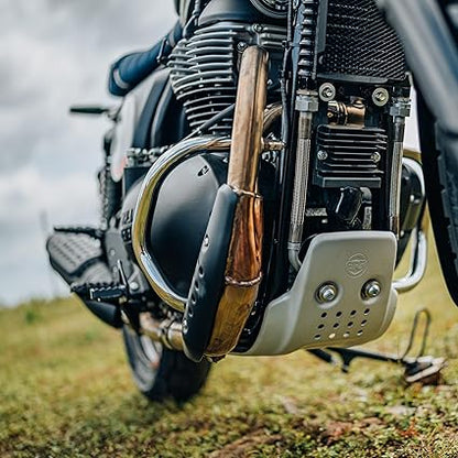 Genuine Royal Enfield Silver Compact Engine Guards (25mm Stainless Steel) for Interceptor 650 / Continental GT 650 / Bear 650 – 1990503