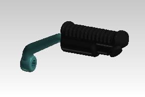 Royal Enfield Classic 350 LH rider foot rest assembly black RAE00058