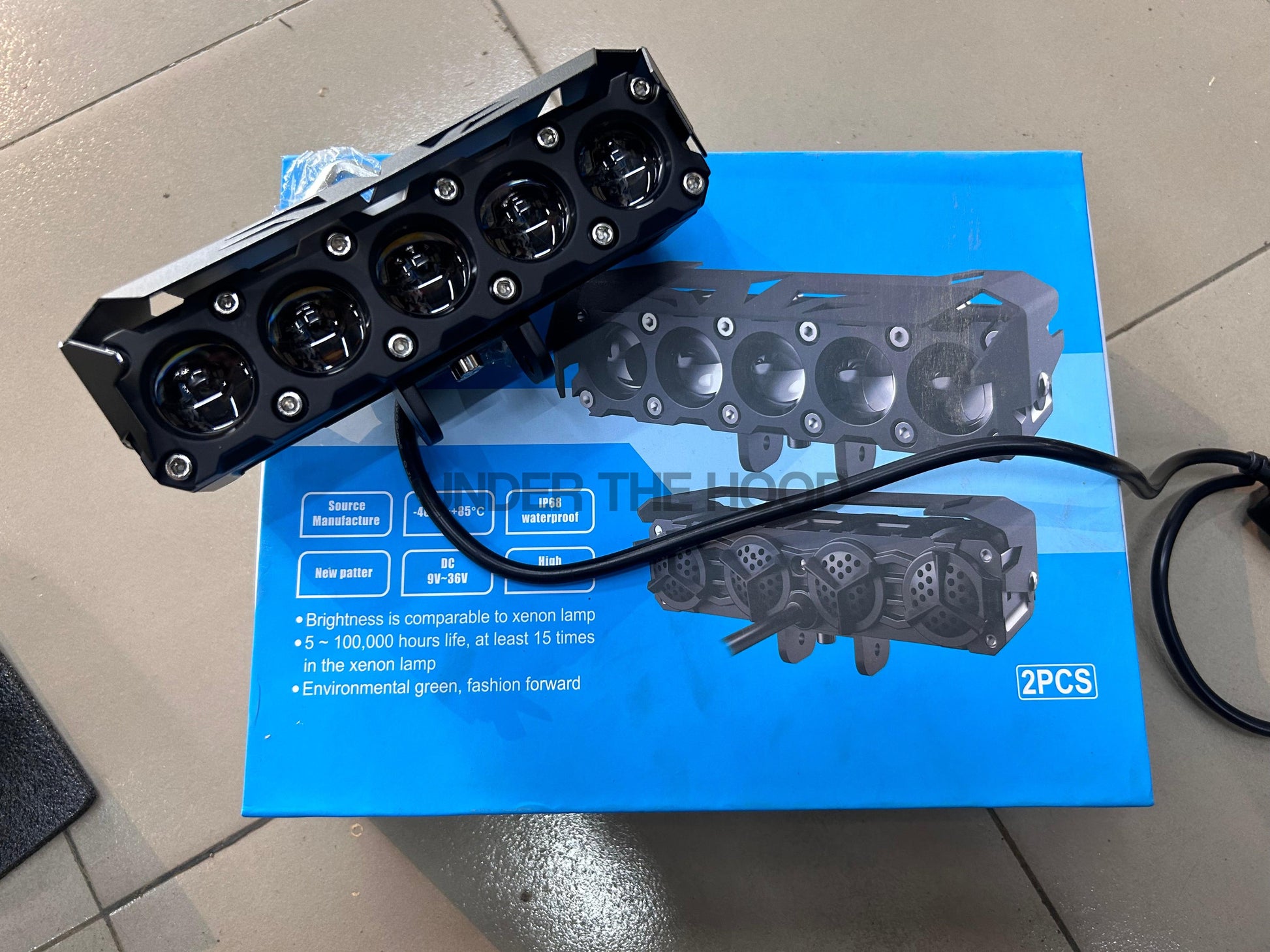 HJG 5 Eyes LED Fog Light Pack of 2 for Motorcycles and Cars