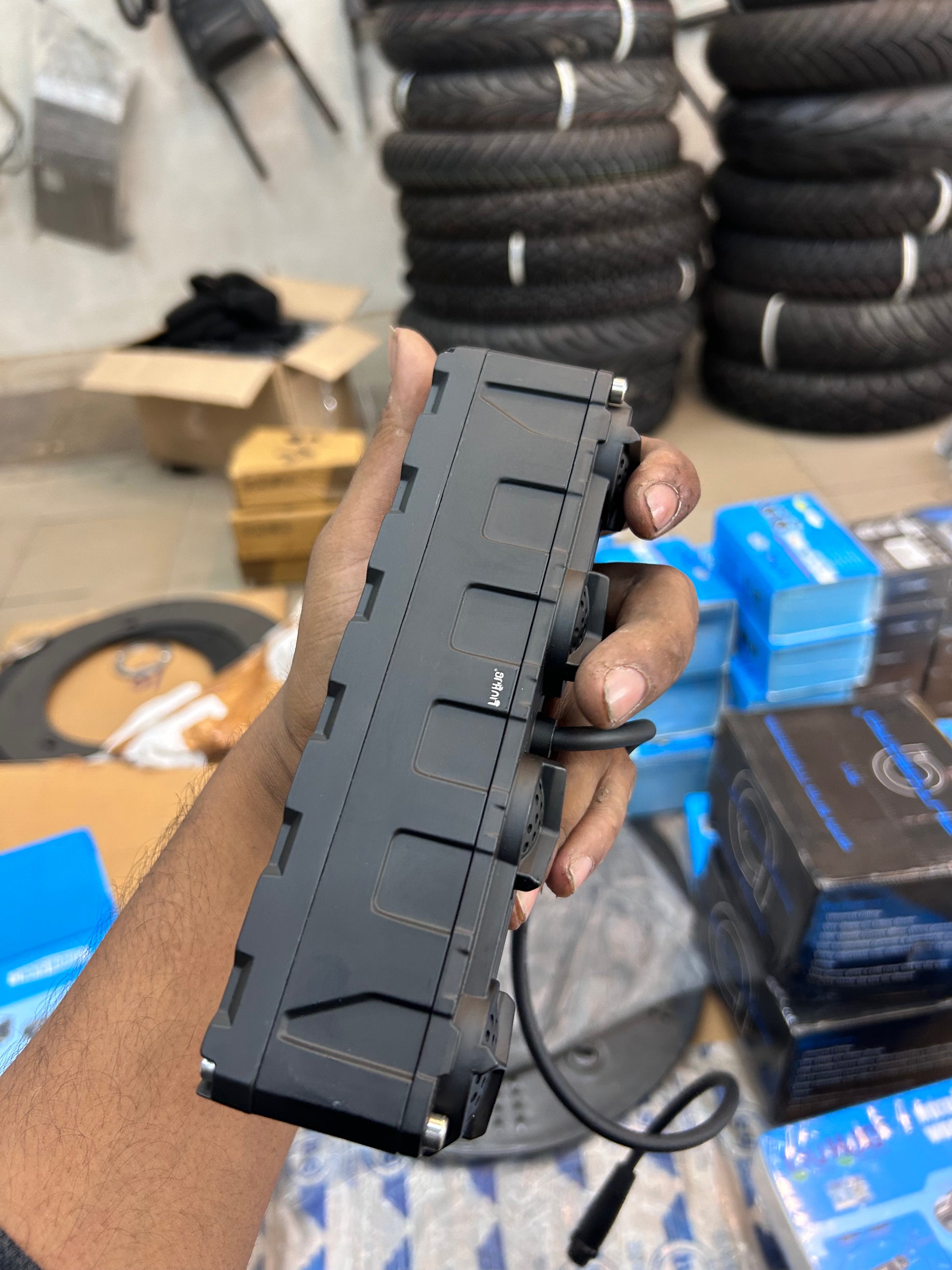 HJG 6 Eyes Future Eyes LED Fog Light – White Yellow Flashing Modes with Wiring Kit for Cars & Bikes

