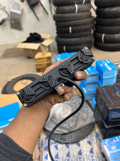 HJG 6 Eyes Future Eyes LED Fog Light – White Yellow Flashing Modes with Wiring Kit for Cars & Bikes

