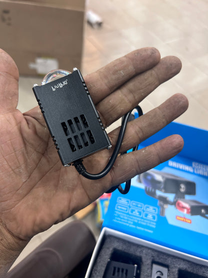 HJG Waymaker Fog Light with Red Devil Eye – White Yellow LED Pair for Cars & Motorcycles

