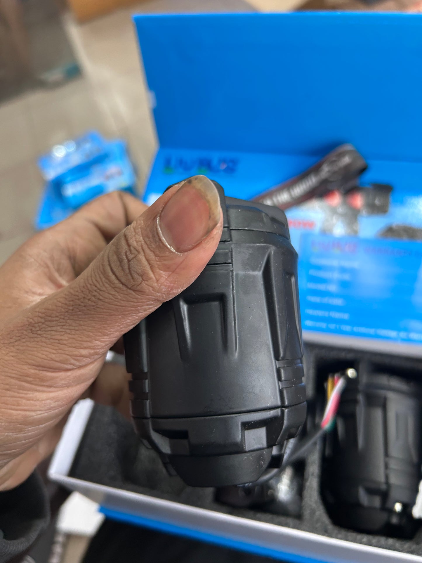 LIU HJG Y-Lens Projector Fog Lights 90W (White/Yellow/Strobe/Devil Eye) Pair Kit with Wiring Harness.