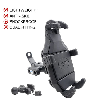 HJG SHOCKPROOF  HJG Shockproof Bike Mobile Holder For Mobile,Action Camera,GPS Mounting with Adjustable Design Universal For All Bikes HOLDER