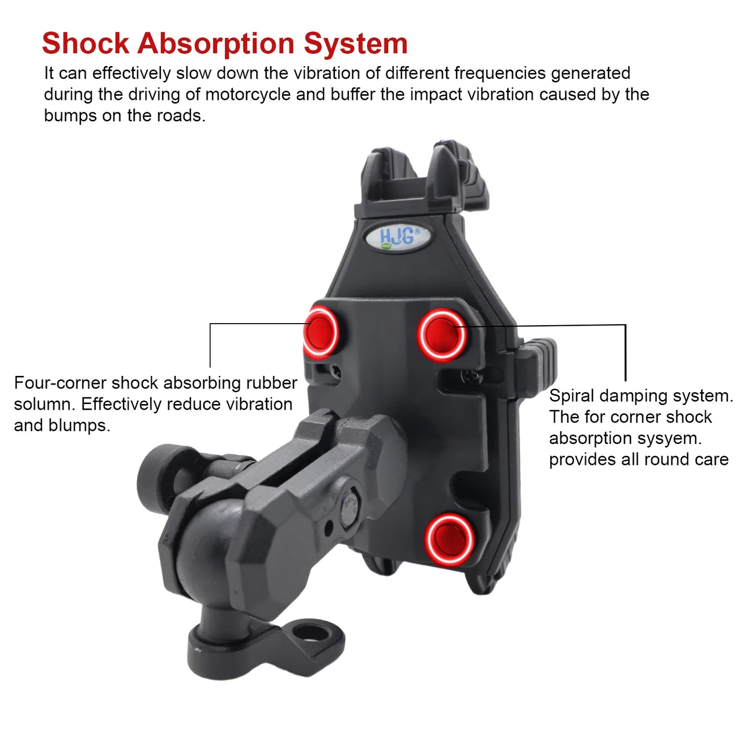 HJG SHOCKPROOF  HJG Shockproof Bike Mobile Holder For Mobile,Action Camera,GPS Mounting with Adjustable Design Universal For All Bikes HOLDER