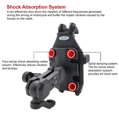 HJG SHOCKPROOF  HJG Shockproof Bike Mobile Holder For Mobile,Action Camera,GPS Mounting with Adjustable Design Universal For All Bikes HOLDER