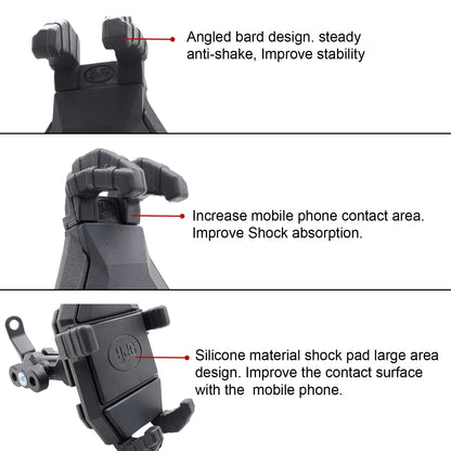 HJG SHOCKPROOF  HJG Shockproof Bike Mobile Holder For Mobile,Action Camera,GPS Mounting with Adjustable Design Universal For All Bikes HOLDER