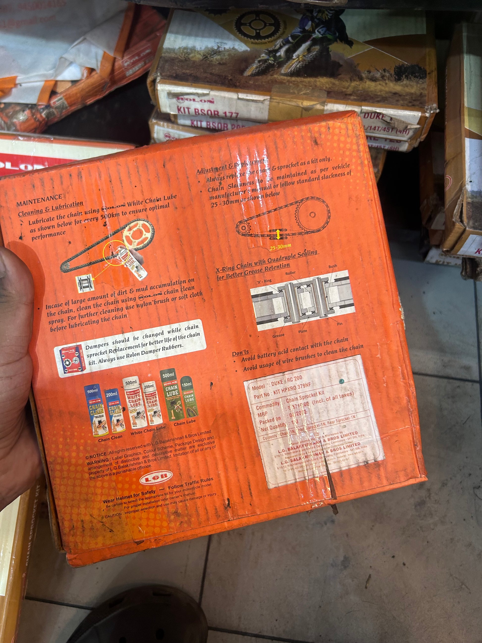 HPXRO 379NF – 14T/42T, 520 x 110 chain – Rolon Orange Kit