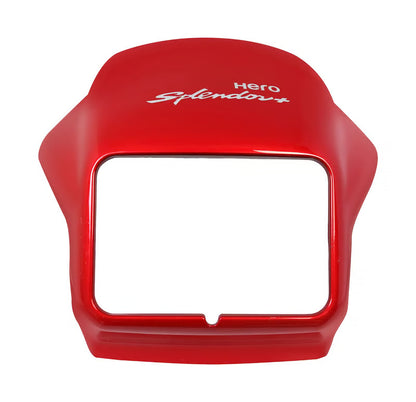 Hero Genuine Front Visor High Performance Candy Red (R-4C) for Splendor Plus | Set FR Visor / Headlight Visor / Front Visor Cowl | 61300KCCH30ZAS