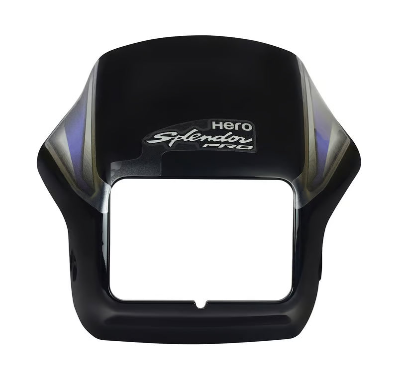 Hero Genuine Front Visor Black Type 1 for Splendor Pro | FR Visor Black NH-1 Type-1 / Headlight Visor / Front Visor Cowl | 83410AADH70ZAS