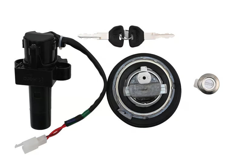 Hero Genuine Ignition Switch Lock Set for HF Deluxe, HF Deluxe Eco & HF Deluxe iBS | Key Set / Main Lock Assembly with 2 Keys | 35010AAHA01S