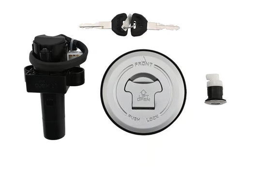 Hero Genuine Ignition Switch Lock Set for HF Deluxe, HF Deluxe Eco & HF Deluxe iBS | Key Set / Main Lock Assembly with 2 Keys | 35010AAHA01S