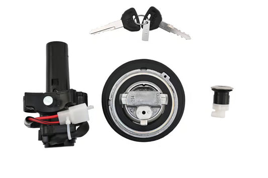 Hero Genuine Ignition Switch Lock Set for HF Deluxe & HF Deluxe Eco | Key Set / Main Lock Assembly with 2 Keys | 35010AAH100S