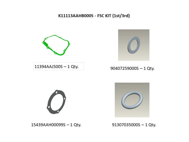 Hero Genuine Scheduled Maintenance Kit 100cc (1st/3rd) – Every 6,000 km | Oil Filter Service Kit / FSC Kit | K11113AAHB000S