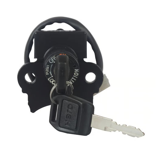 Hero Genuine Switch Assembly Combination & Lock for Passion Pro BS6, Passion XTec, Super Splendor FI BS6, Glamour FI BS6 & Ignitor 125 | Ignition Switch Lock Set | 35100AACH01S