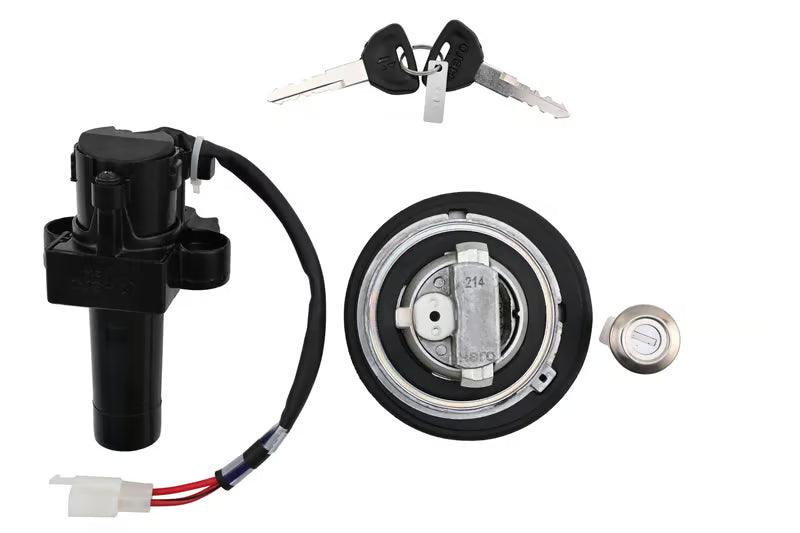Hero Genuine Ignition Switch Lock Set for HF Deluxe & HF Deluxe Eco | Key Set / Main Lock Assembly with 2 Keys | 35010AAH100S