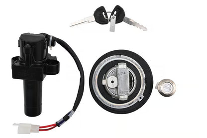 Hero Genuine Ignition Switch Lock Set for HF Deluxe & HF Deluxe Eco | Key Set / Main Lock Assembly with 2 Keys | 35010AAH100S