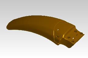 Himalayan 411 front fender top OEM part 866184, upper mudguard section, verify mounting holes