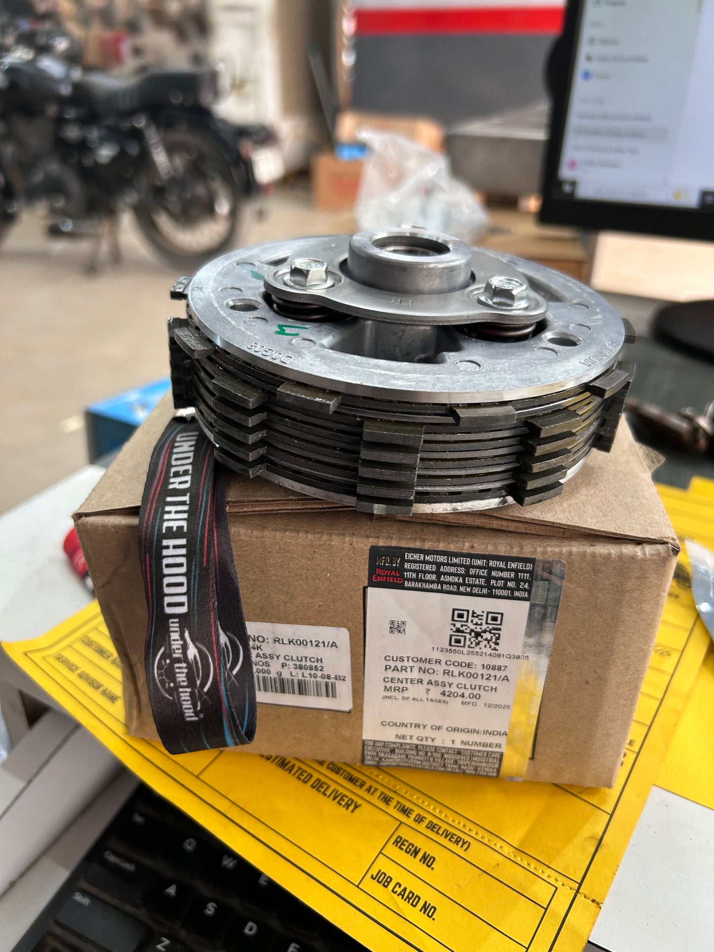Royal Enfield RLK00121/A – Centre Clutch Assembly (Inner Hub + Pressure Plate) for Himalayan 450 & Guerrilla 450 (Sherpa 450 Engine) – Genuine OEM
