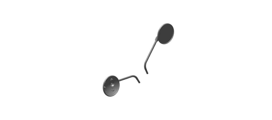 Royal Enfield Meteor 350 Chrome Rear View Mirror Kit – KAA00072/A – Genuine OEM