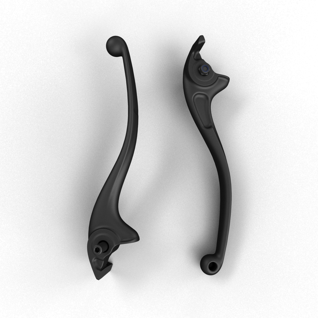 Royal Enfield KAB00225/A black front brake lever kit with pin and nut