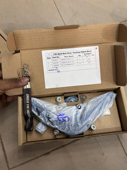 KXA00151 Royal Enfield black passenger backrest mounts for All New Bullet 350 GMA