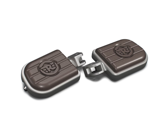 Royal Enfield Brown & Silver Deluxe Footpegs KXA00181
