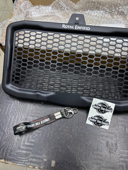 KXA00493 genuine Royal Enfield aluminium radiator guard black finish