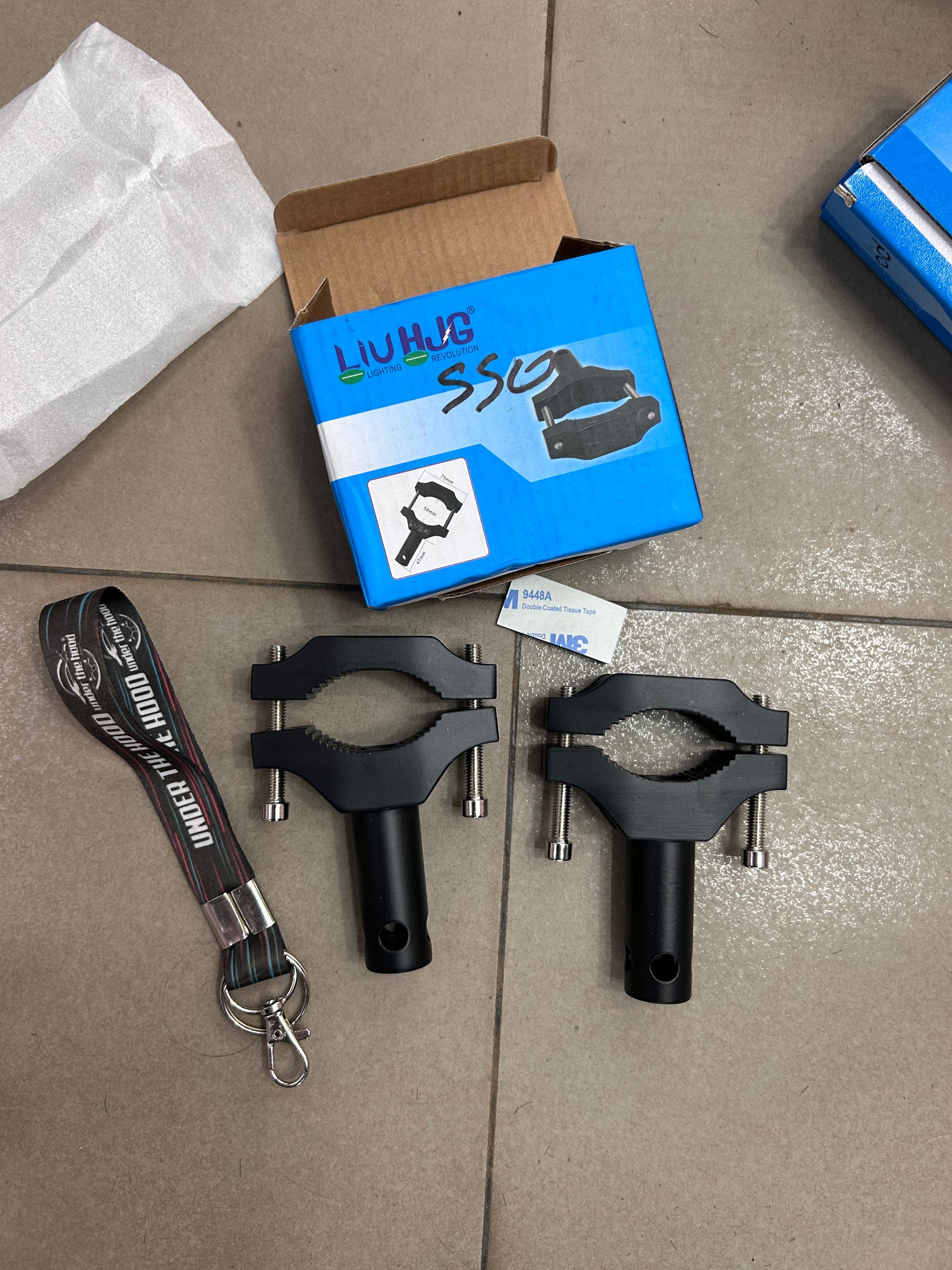 LIU HJG Shocker Mount Clamp 50–60mm | Fog Light Bracket (Pair)