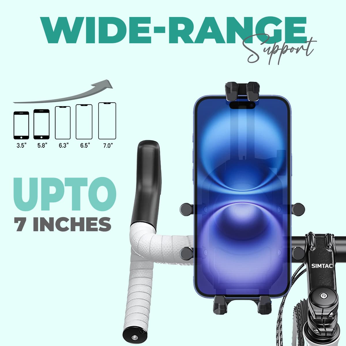 Simtac OctoGrip Pro Mobile Holder with Vibration Damper – Bike Phone Mount