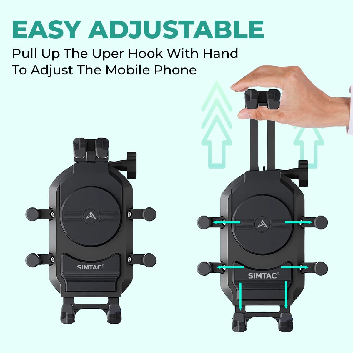 Simtac OctoGrip Pro Mobile Holder with Vibration Damper – Bike Phone Mount