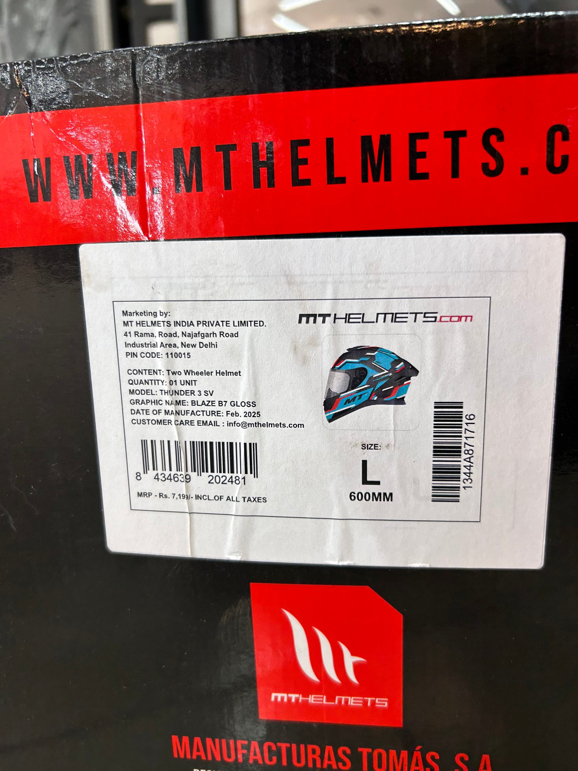 MT Thunder 3 Pro Blaze B7 Gloss Helmet – SHARP 4 Star ECE DOT ISI