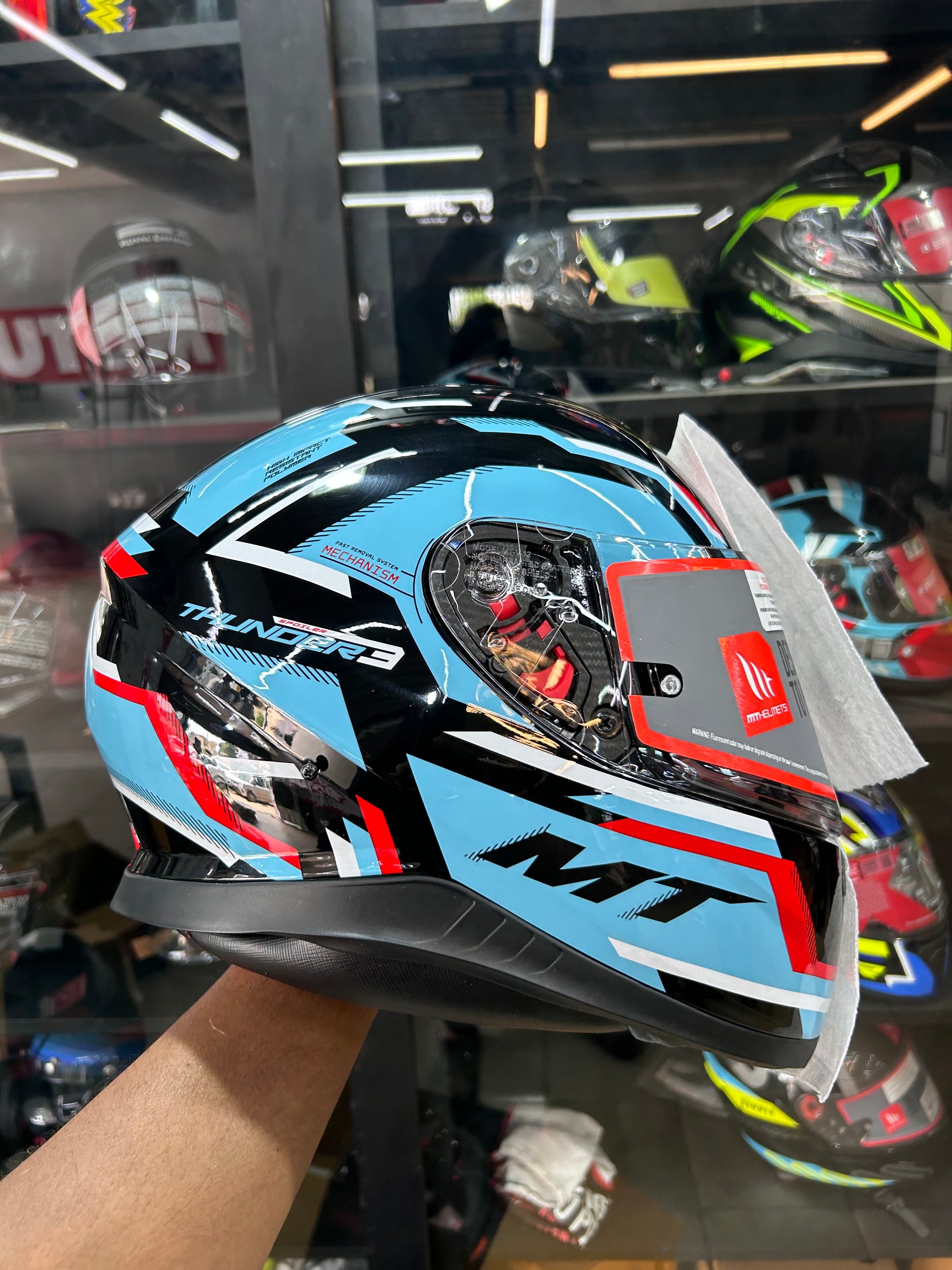 mt blaze helmet MT Thunder 3 Pro Helmet Blaze B7 Gloss – SHARP 4-Star Rated – UNDER THE HOOD