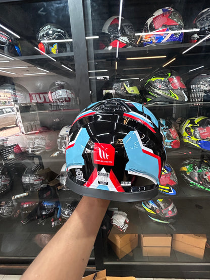 MT Thunder 3 Pro Blaze Helmet with Bold Blue Red Graphics – All Sizes
