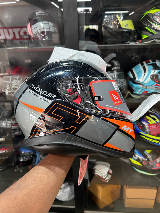 MT Thunder 3 Pro Enigma B14 Fluor Gloss Helmet – SHARP 4 Star ECE DOT ISI