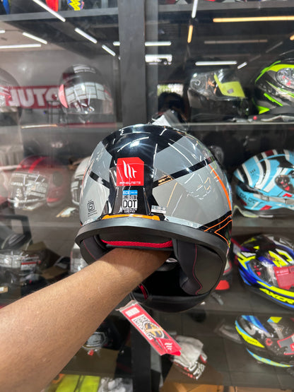 MT Thunder 3 Pro Enigma B14 Gloss Full Face Helmet – Pinlock Ready
