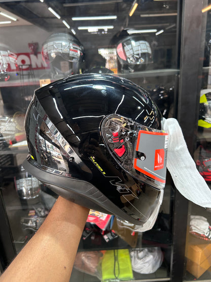MT Thunder 3 Pro Helmet Solid A1 Gloss Black – All Sizes XS to XL