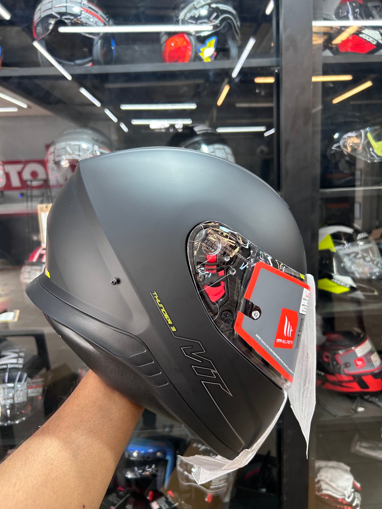 MT Thunder 3 Pro Helmet Solid Matt Black – Sizes XS to XL Available