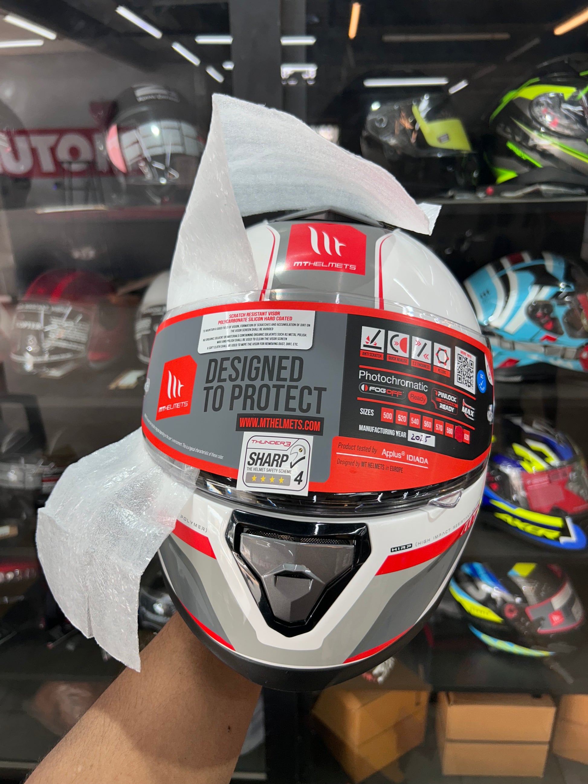 MT Thunder 3 SV Full Face Helmet – Nova A2 Gloss Touring Helmet