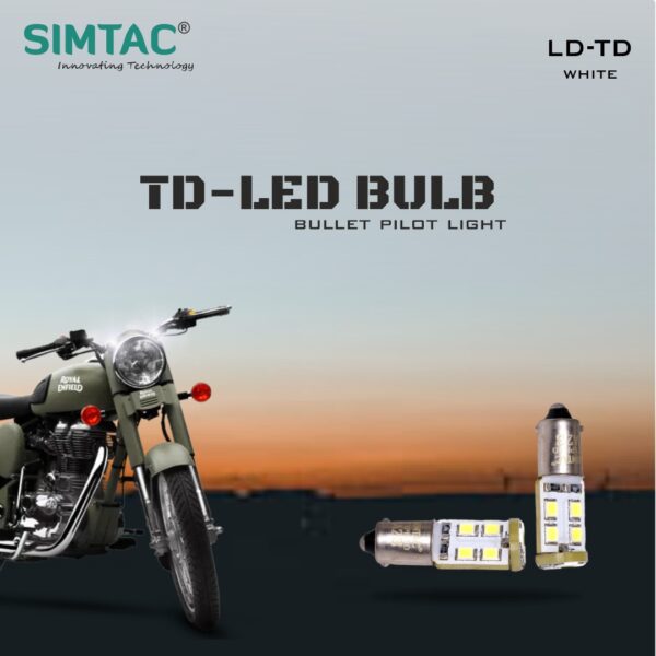 Simtac | 360° LED Bulbs For Bike /Pilot/Tiger/Eye Light Bullet LED Lights Bulb | TD/T10