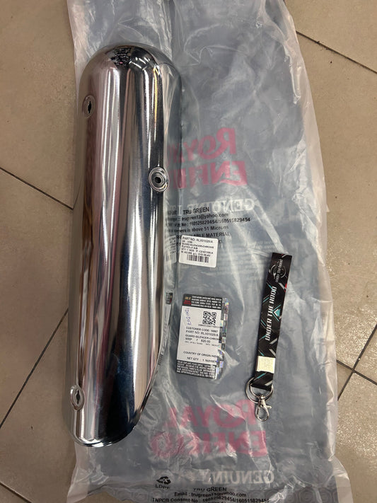 Royal Enfield RLX01025/A chrome silencer guard – Classic 350 Reborn