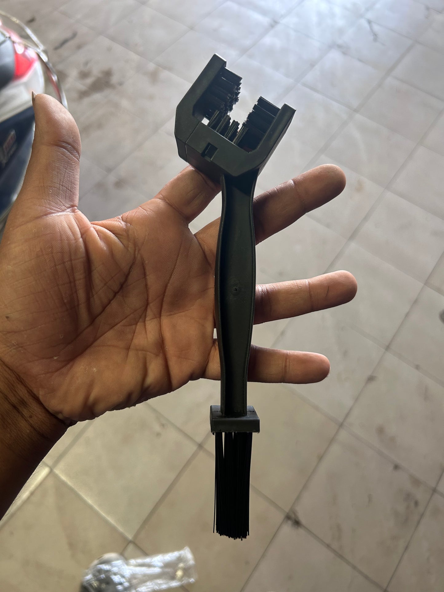 Motorcycle maintenance chain cleaning brush black