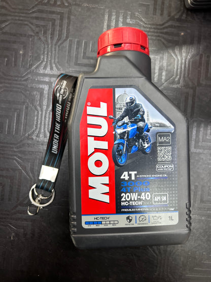 Motul 3000 4T Plus 20W-40 MA2 API SN Bike Oil (1000ml)