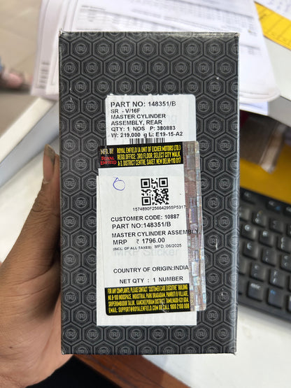 Royal Enfield 148351/B rear brake master cylinder assembly for Interceptor 650 and GT 650