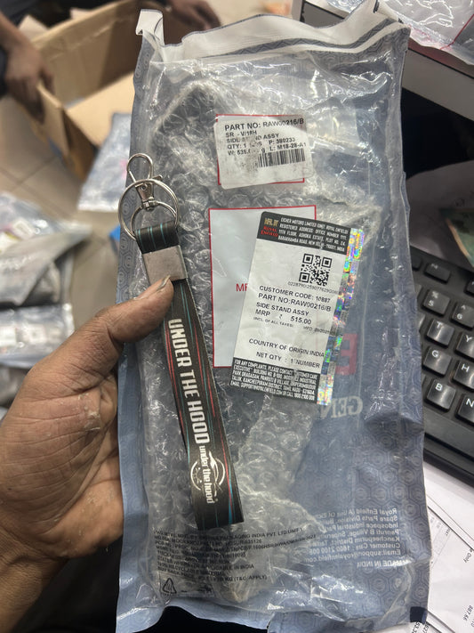 Royal Enfield RAW00216/B side stand assembly black for Hunter 350 BS6