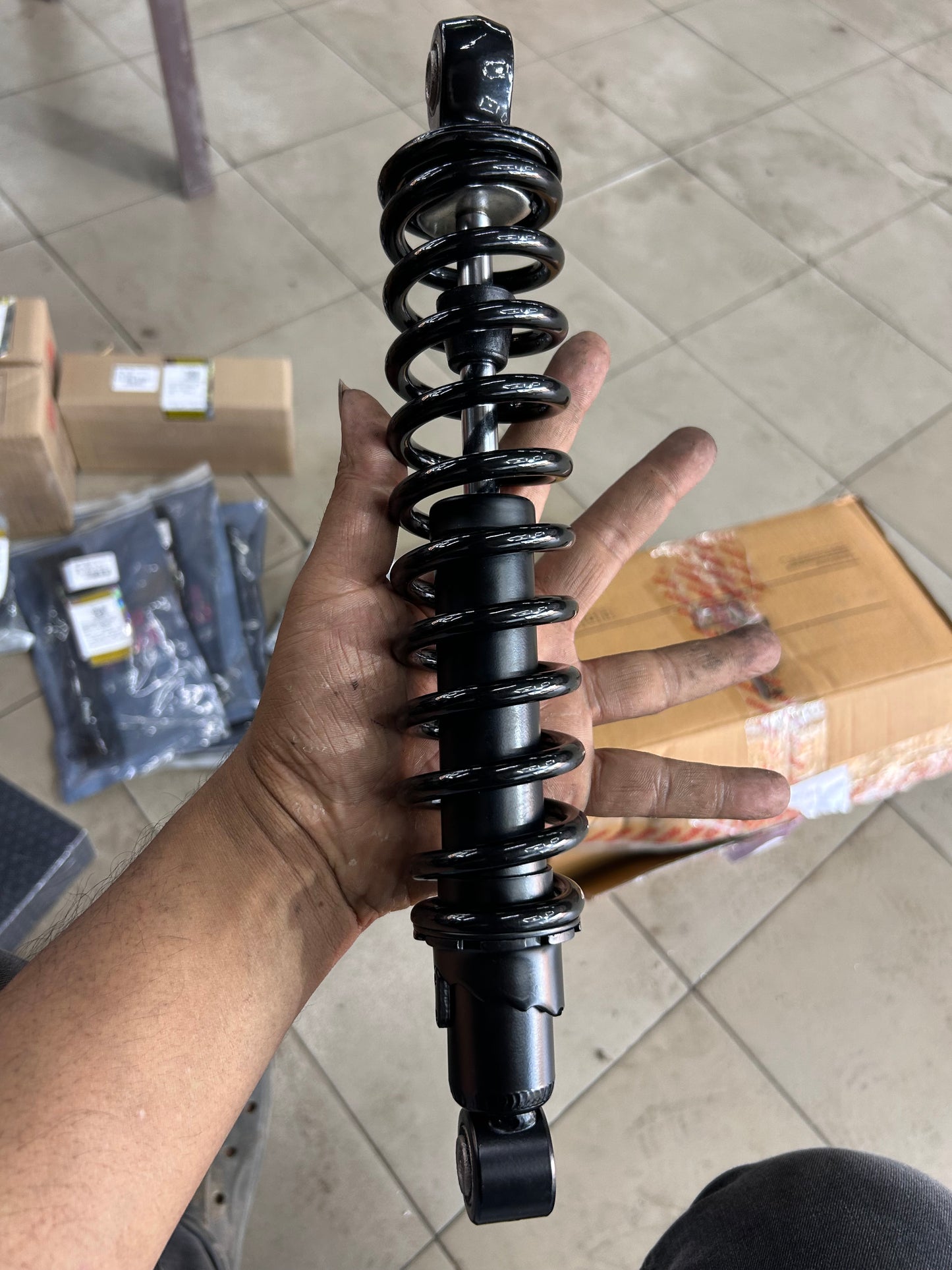 Royal Enfield RAR00052/C Hunter 350 rear shock absorber chrome OEM