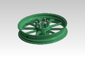 Royal Enfield RAT00463/A rear black alloy wheel Classic 350 Reborn