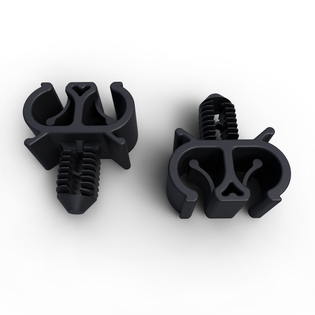 1100696/A Royal Enfield double cable clip (brake hose + ABS wire)